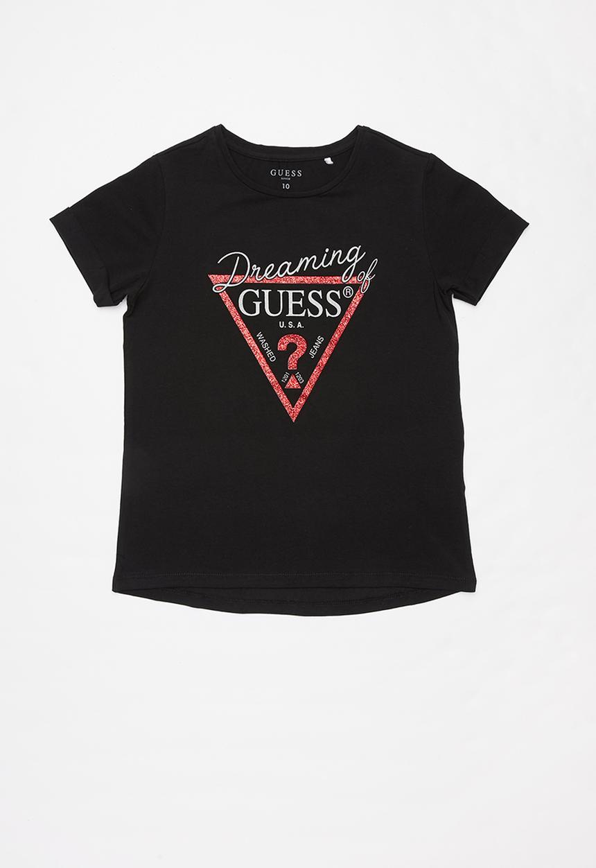 GUESS - Teens short sleeve Guess tri tee - black