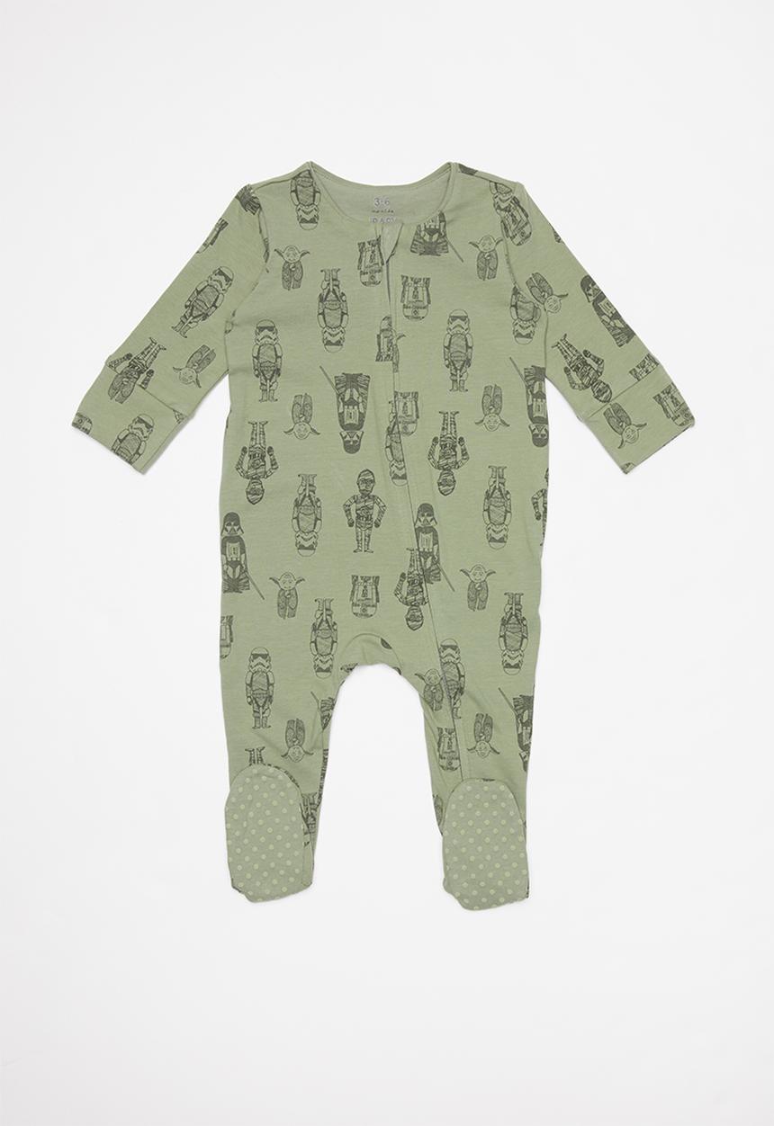 Cotton On - The long sleeve zip romper -  green 