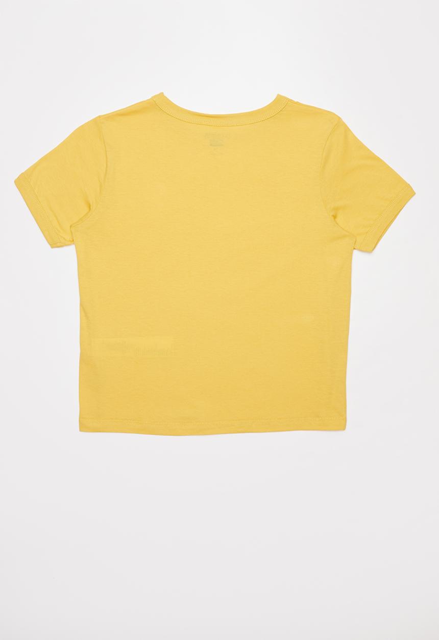 Free by Cotton On - Girls ringer tee - yellow 