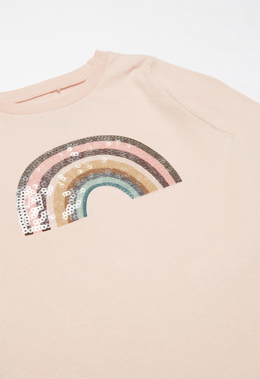 Cotton On - Stevie ls embellished tee - peach 
