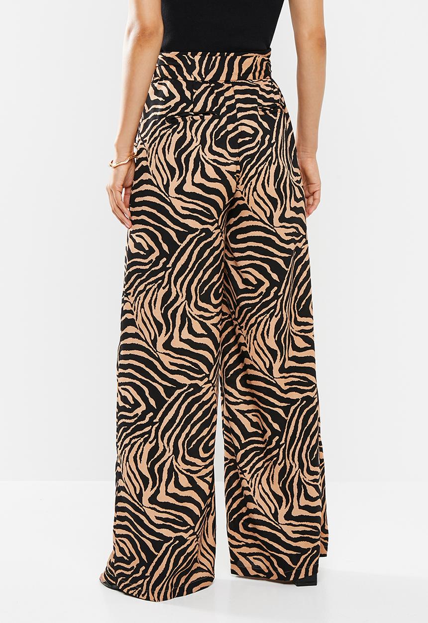 Glamorous - Wide leg trouser - black & neutral