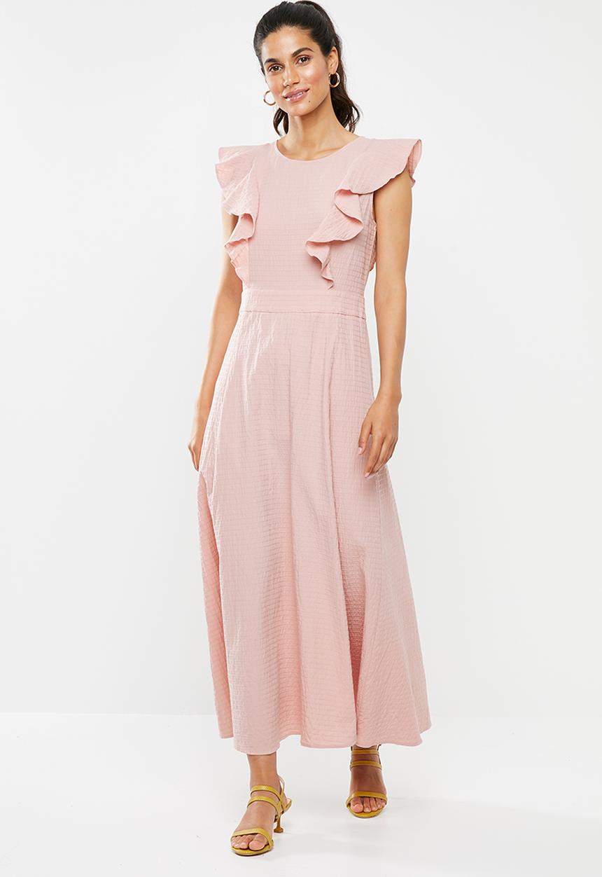 Glamorous - Frill sleeve dress - dusty pink