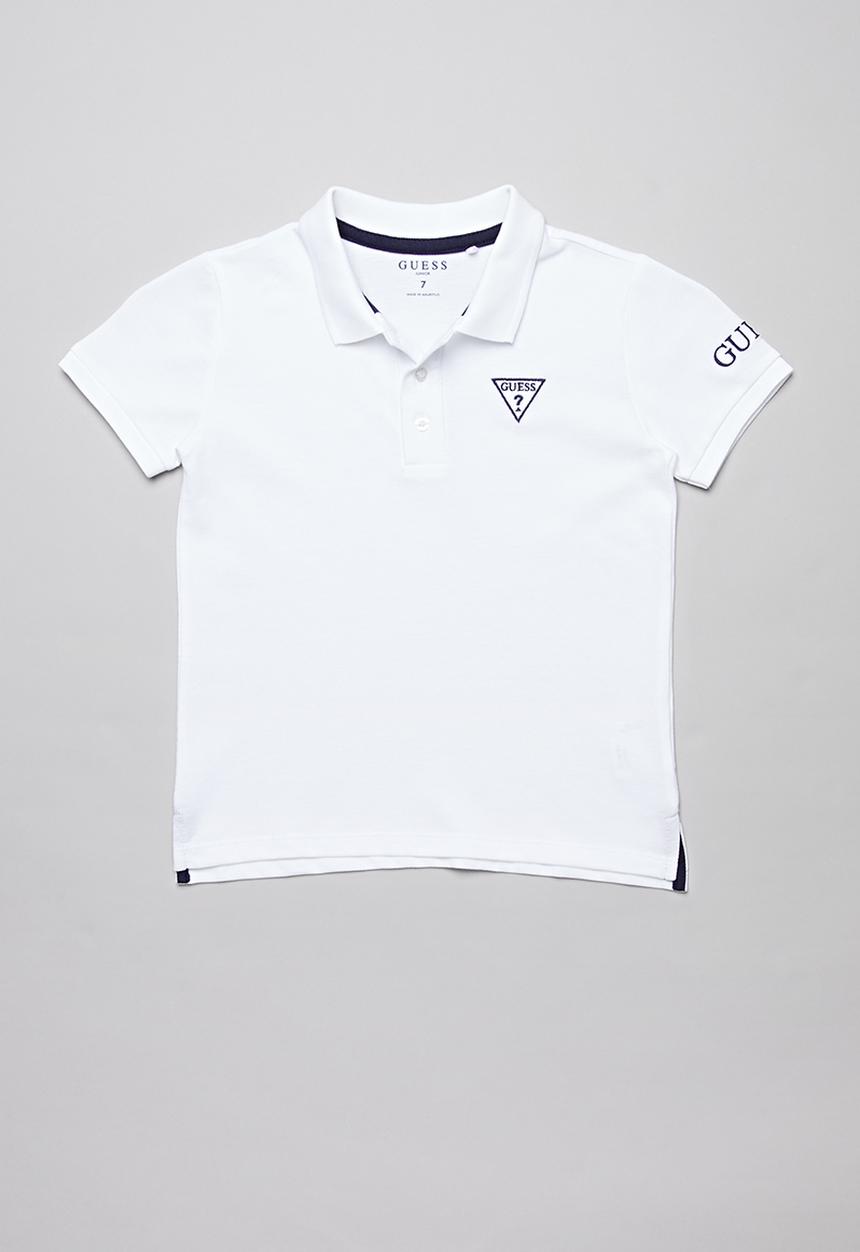 GUESS - Teens short sleeve Guess core polo - white