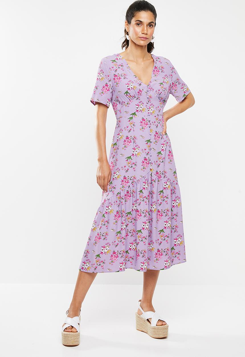 Glamorous - Floral midi - purple 