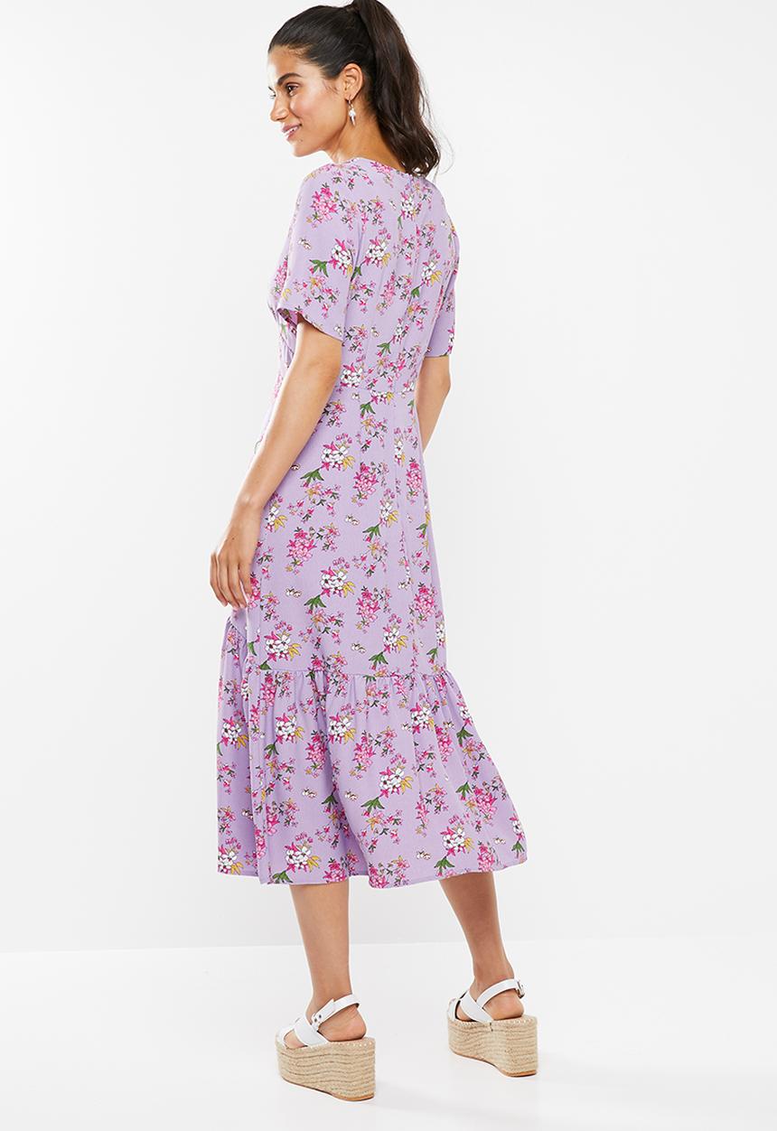 Glamorous - Floral midi - purple 