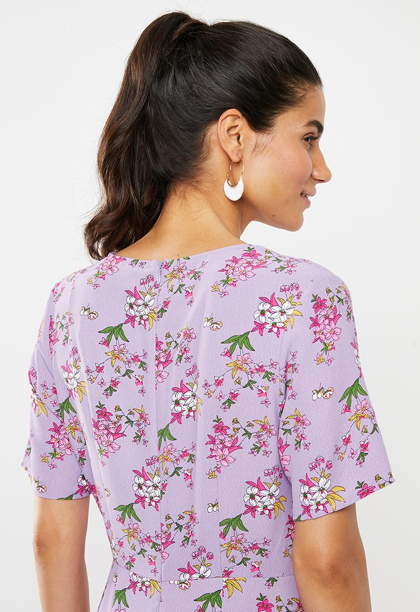 Glamorous - Floral midi - purple 
