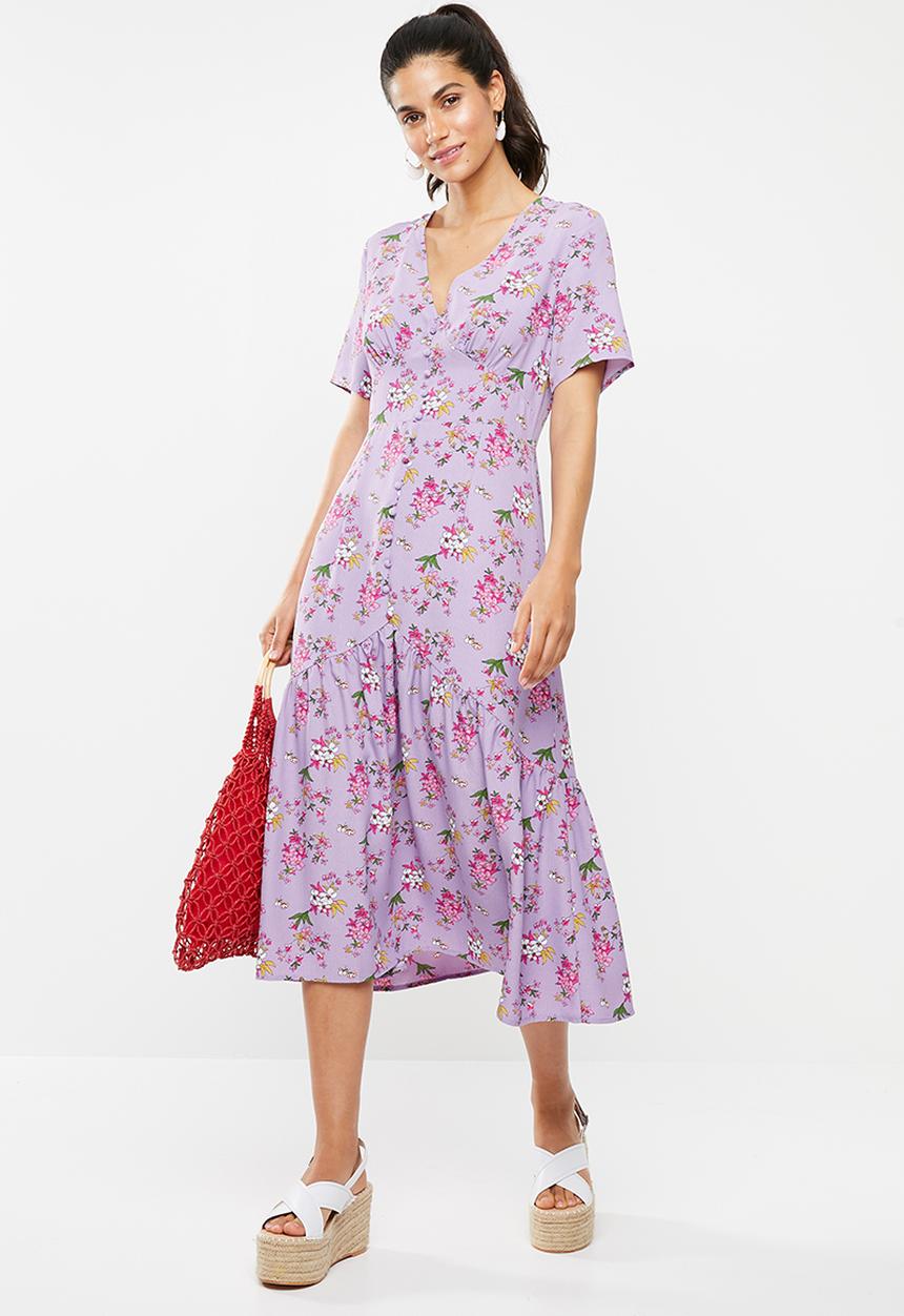 Glamorous - Floral midi - purple 