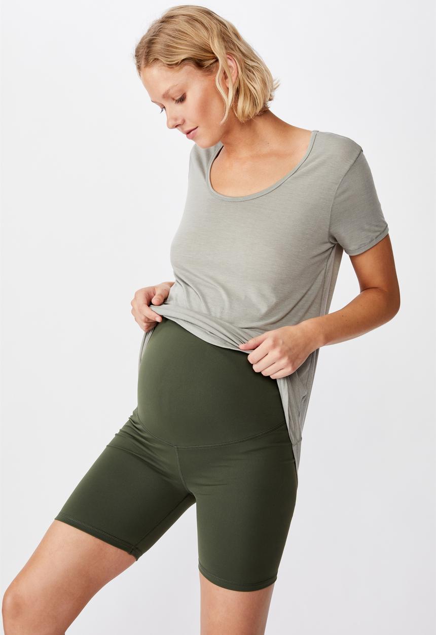 Cotton On - Maternity bike shorts - khaki
