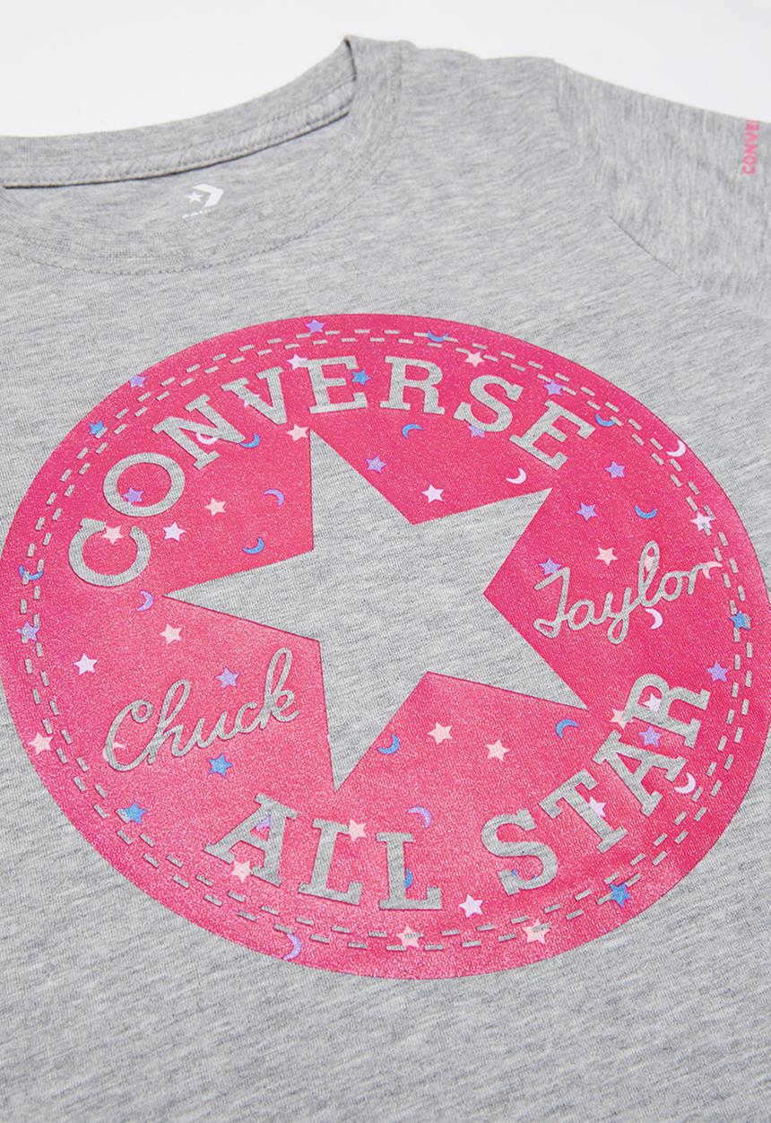 Converse - Chuck patch glitter tee - grey 