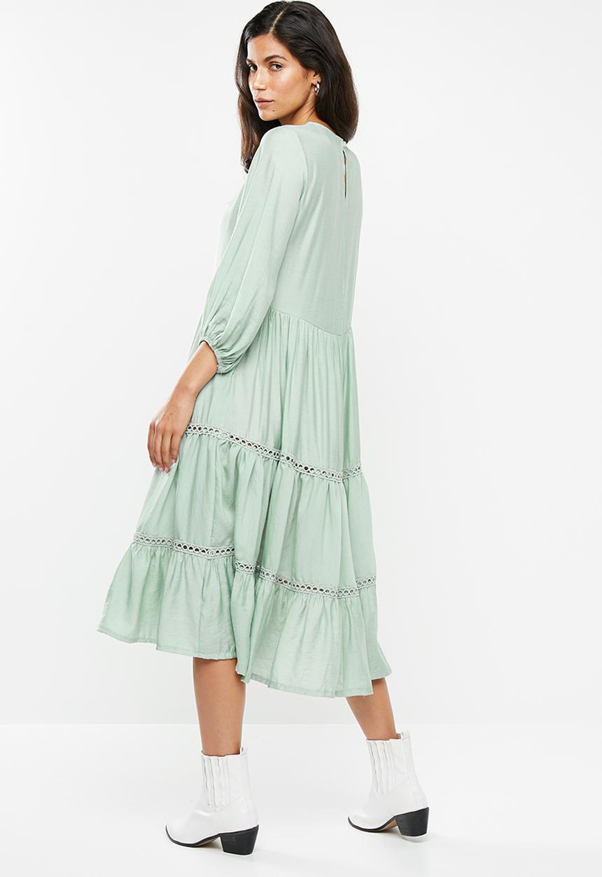 Me&B - Tie dye 3/4 dress - green