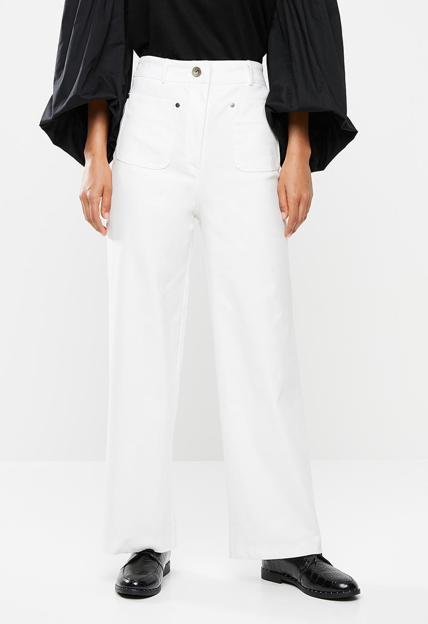 Me&B - High waisted sailor pants - white