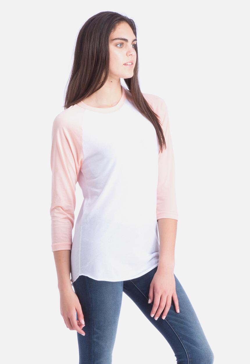 American Apparel - Unisex Poly-Cotton 3/4 Sleeve Raglan Shirt