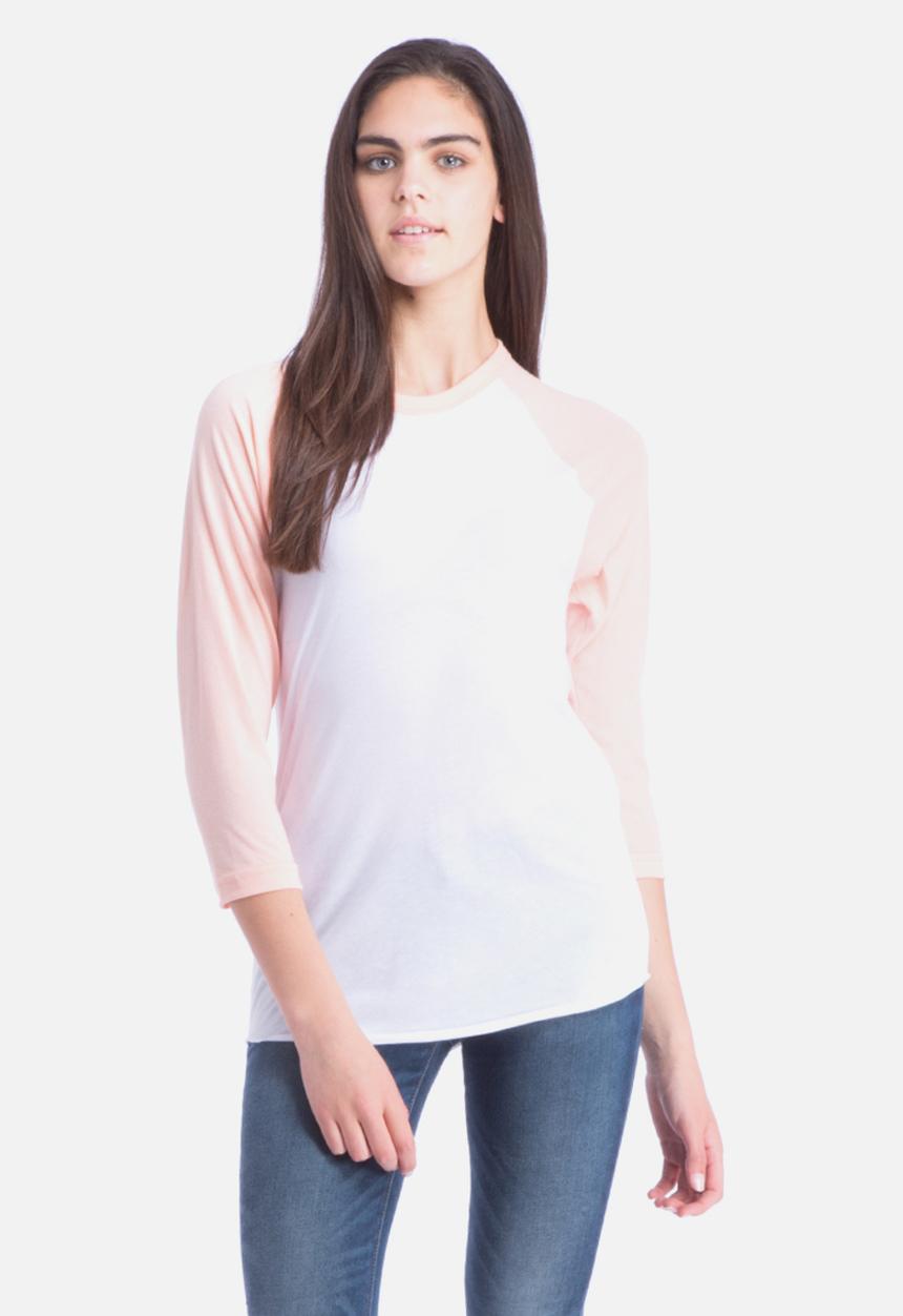 American Apparel - Unisex Poly-Cotton 3/4 Sleeve Raglan Shirt