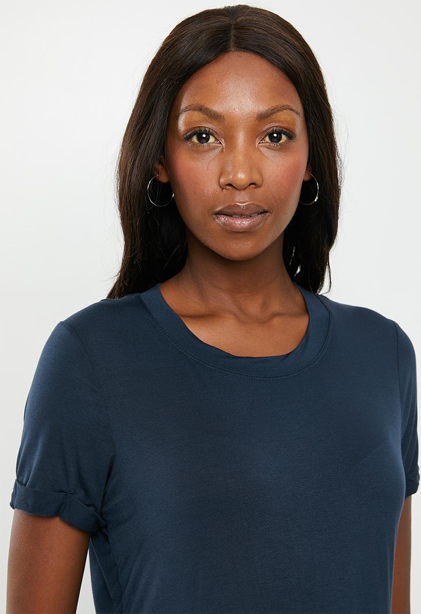 Cotton On - Maternity high low short sleeve top - navy