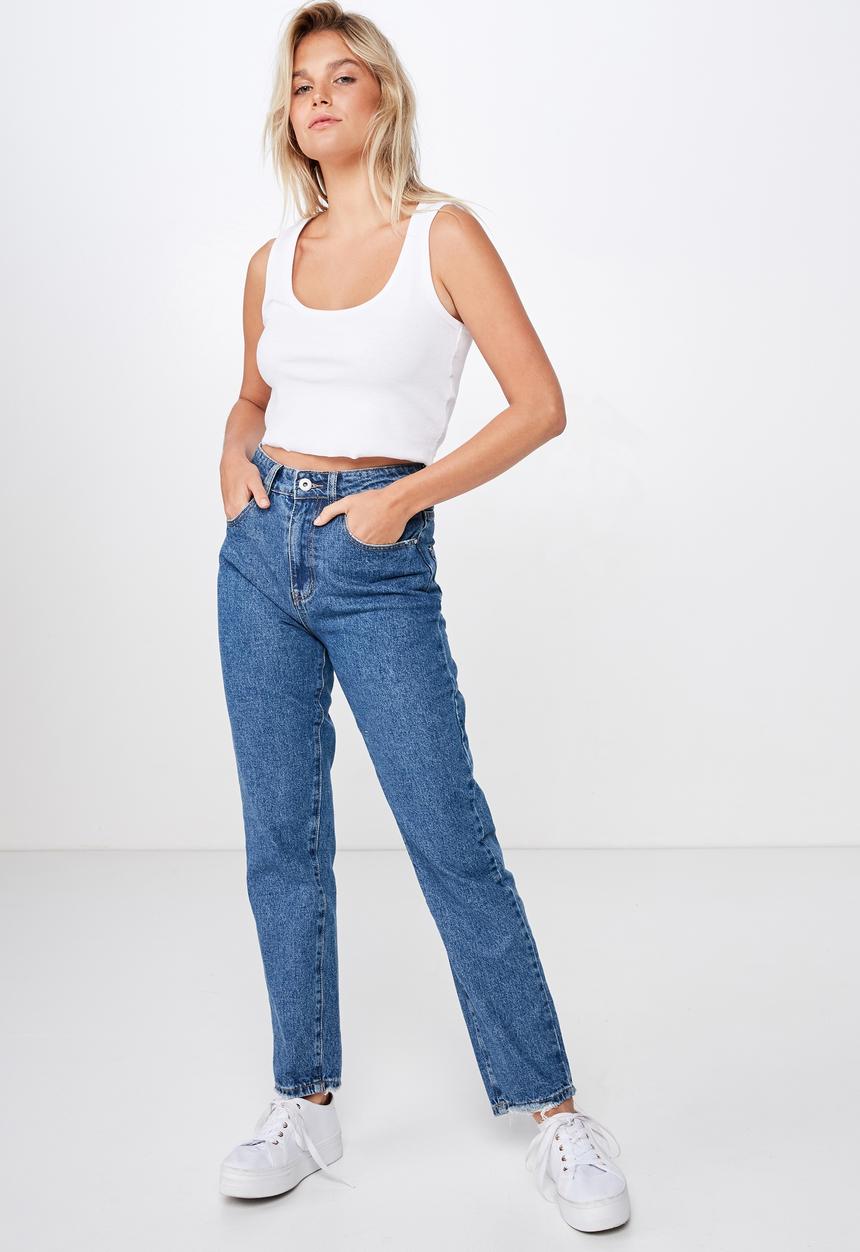Cotton On - The sister crop tank - white