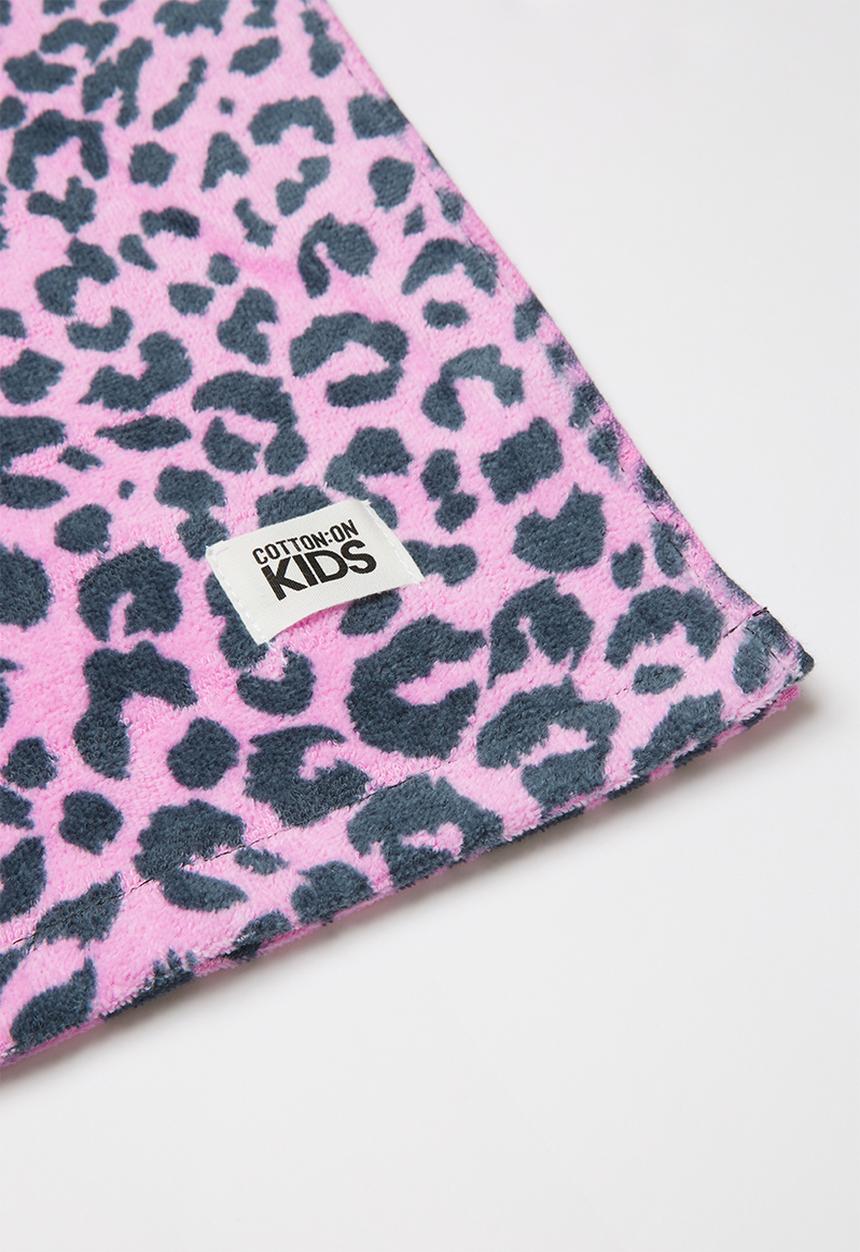 Cotton On - Kids hooded towel -  pink & navy 