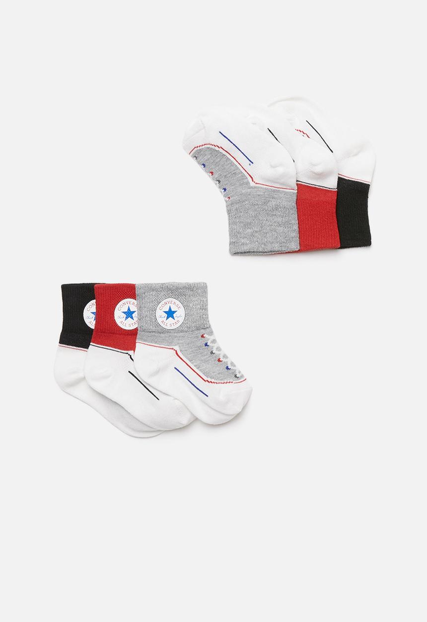 Converse - Infant striated quarter 3 pack - multi