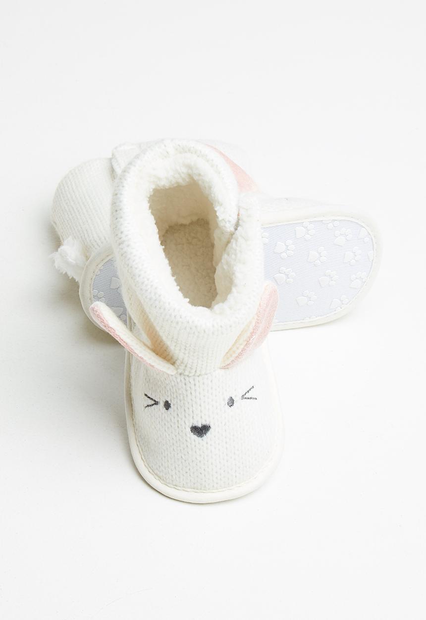 Pop Candy - Mouse booties - white