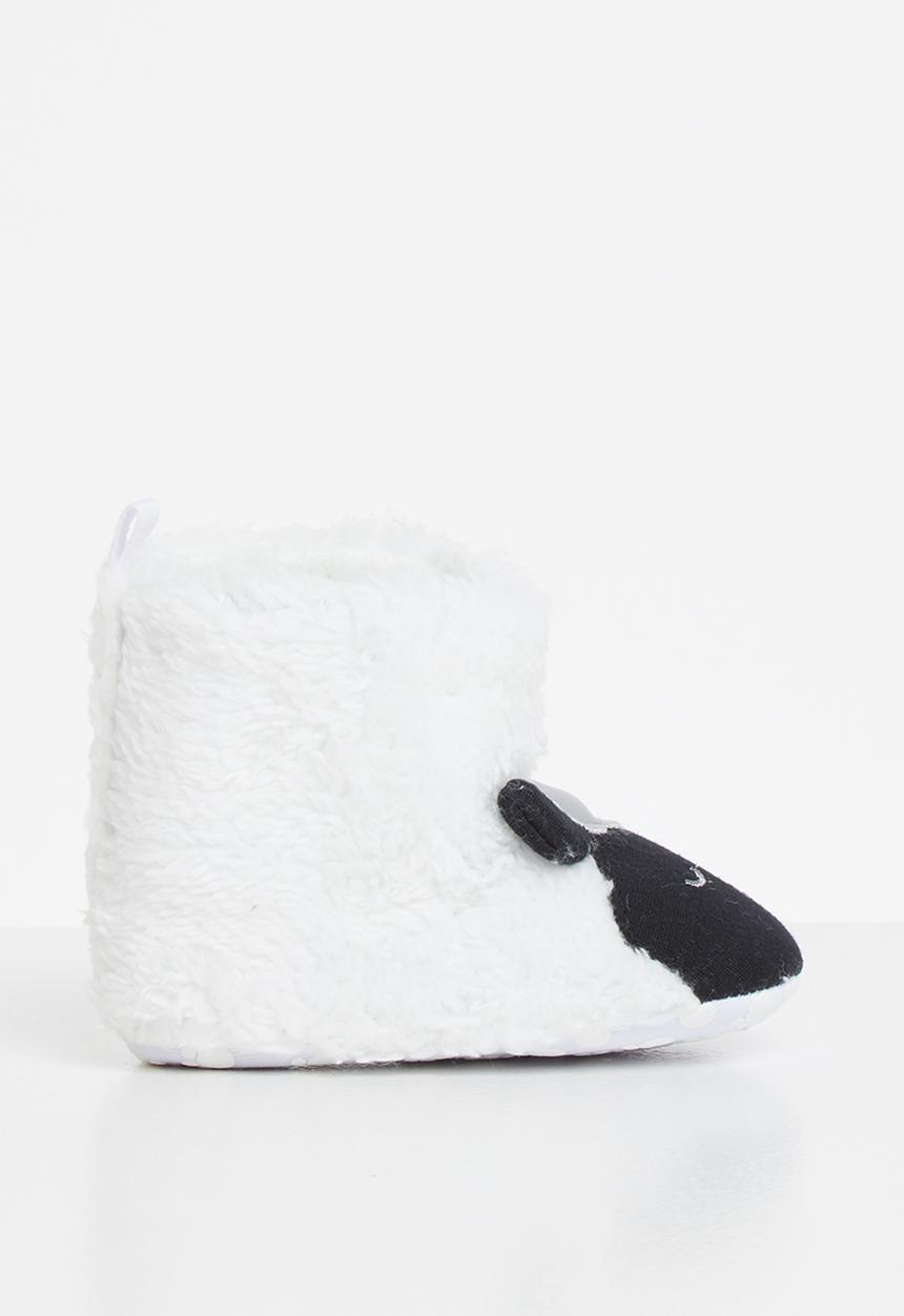 Pop Candy - Baby Sheep Booties - black/white