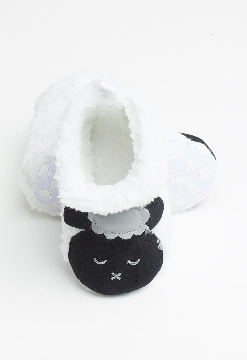 Pop Candy - Baby Sheep Booties - black/white