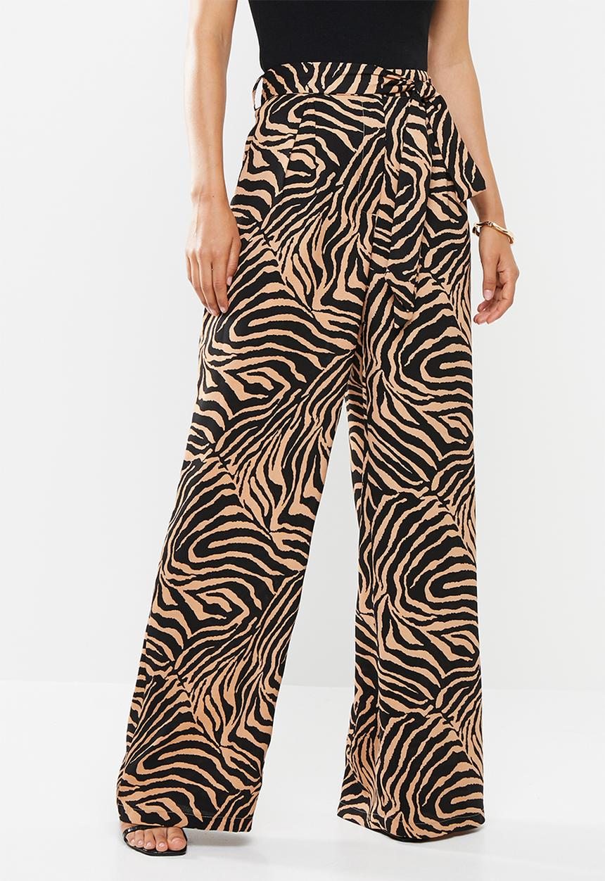 Glamorous - Wide leg trouser - black & neutral