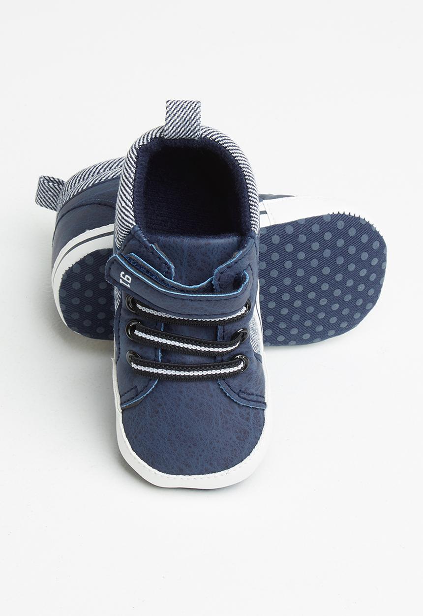 Pop Candy - Baby hi top pram shoe - navy