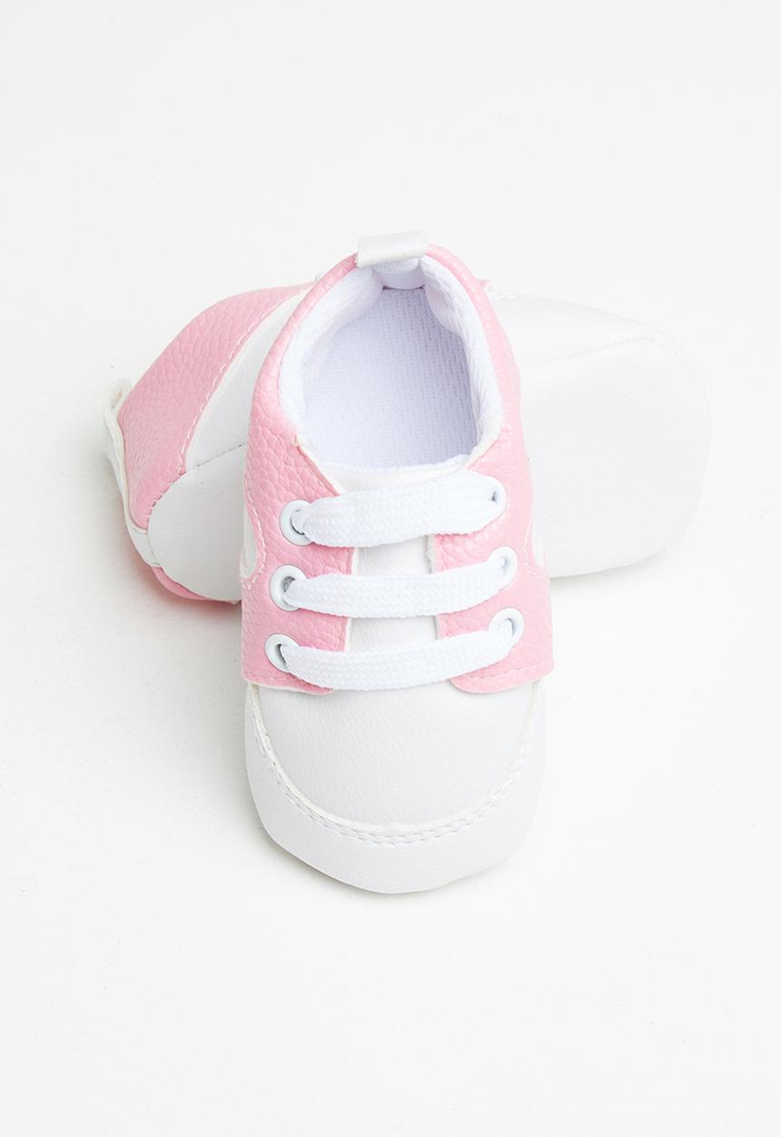 Pop Candy - Soft baby sneaker - pink & white