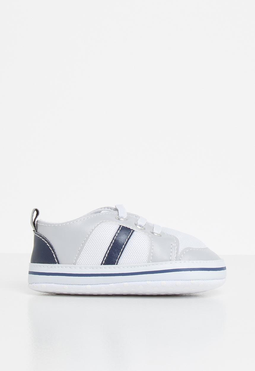 Pop Candy - Baby pram sneakers - grey & white