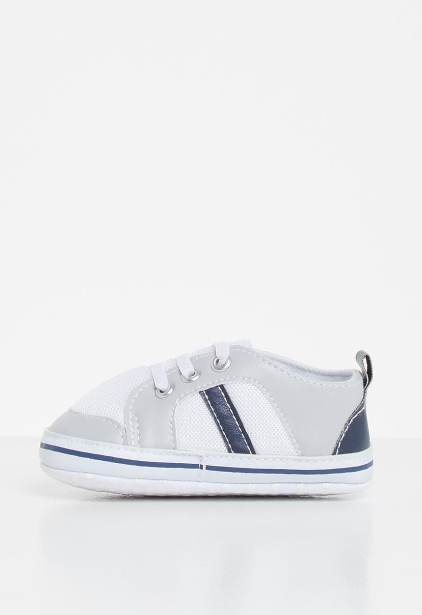 Pop Candy - Baby pram sneakers - grey & white