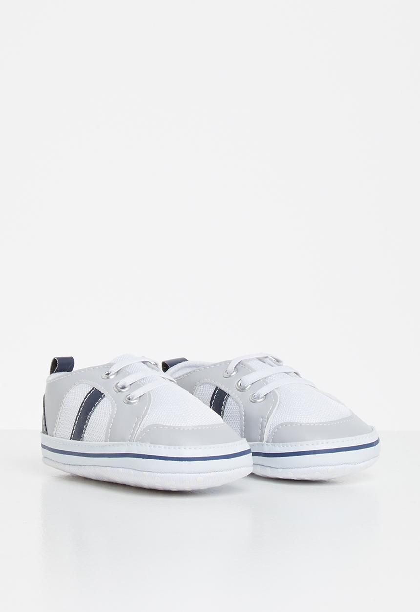 Pop Candy - Baby pram sneakers - grey & white
