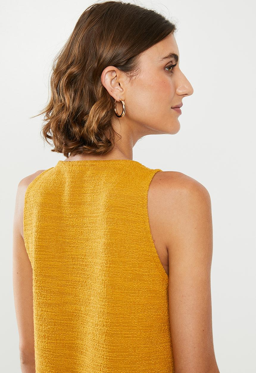 MANGO -  Jaqjun dress - yellow