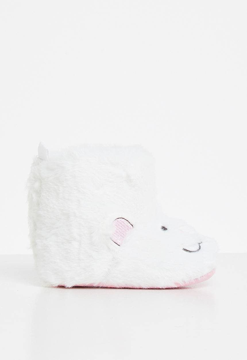 Pop Candy - Baby booties - fluffy white