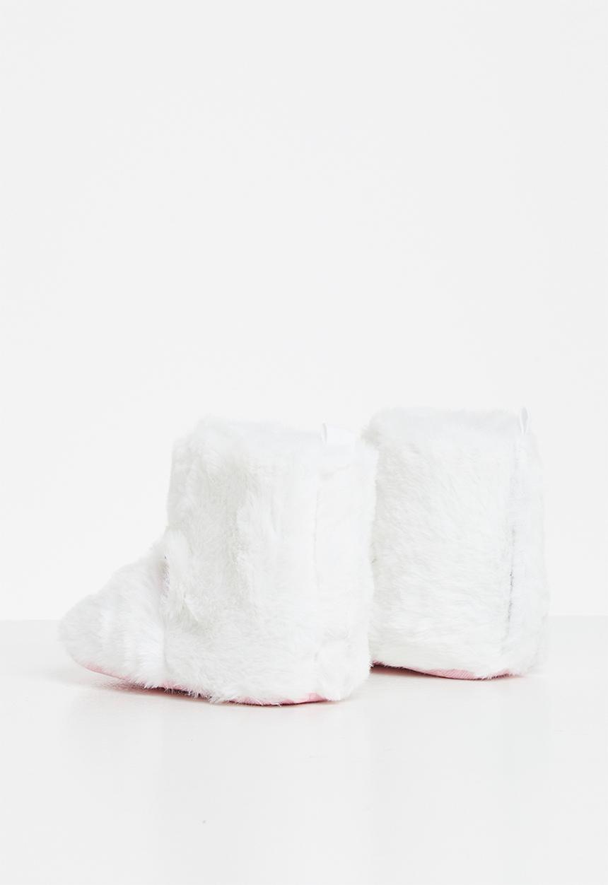 Pop Candy - Baby booties - fluffy white