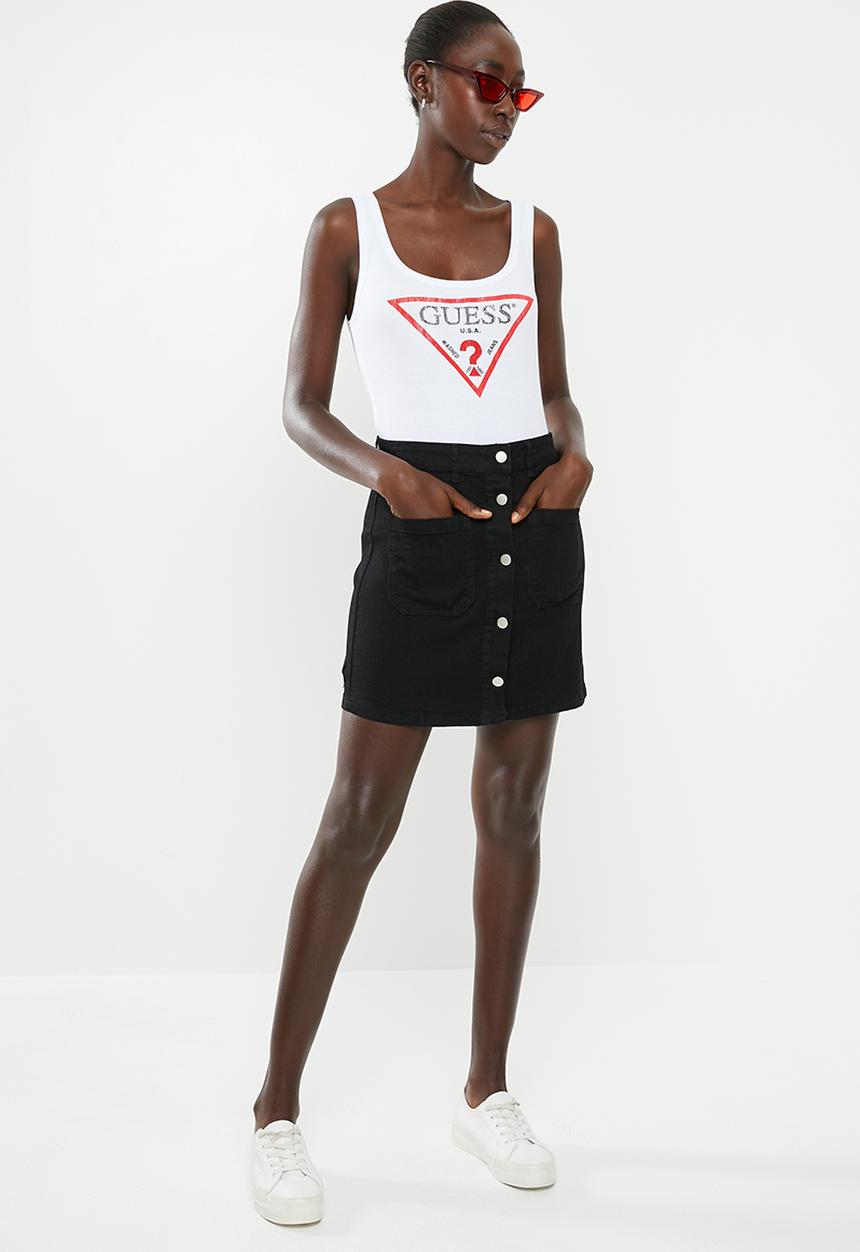 GUESS - Bling logo tank - white