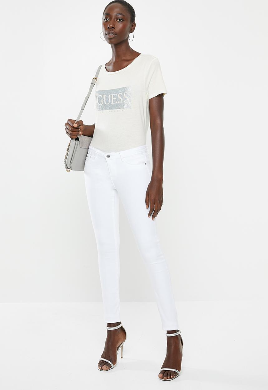 GUESS - Short sleeve blockup tee - neutral
