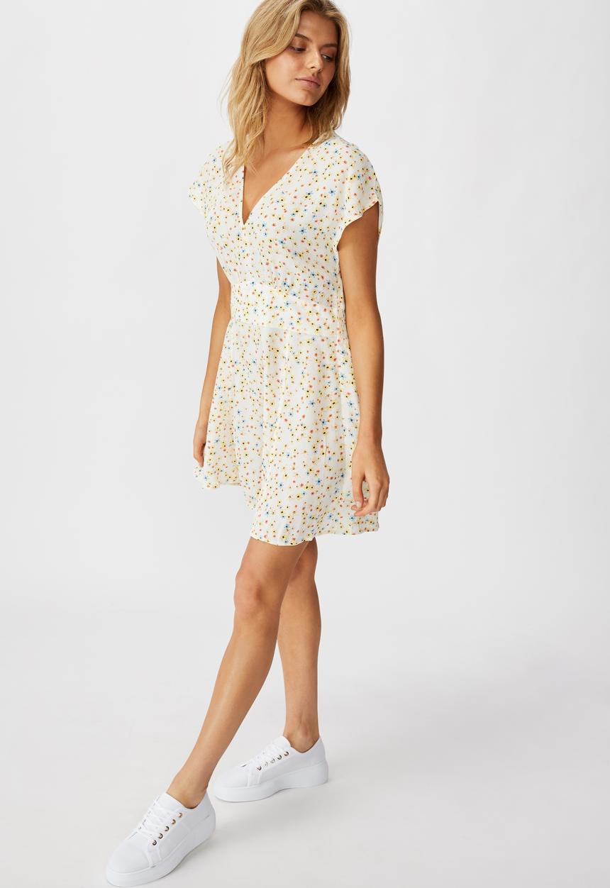 Cotton On - Woven ultimate tea dress - lily disty cannoli cream