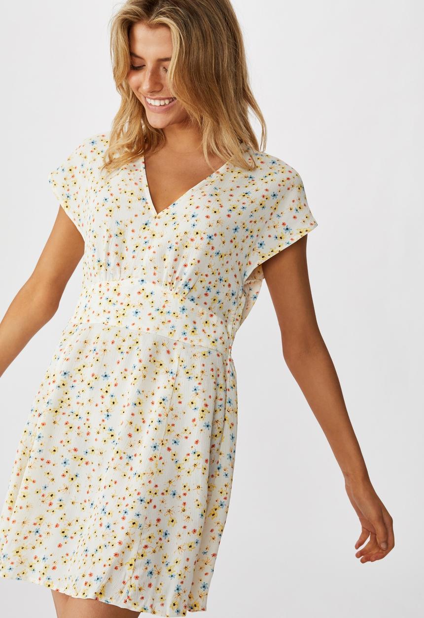 Cotton On - Woven ultimate tea dress - lily disty cannoli cream