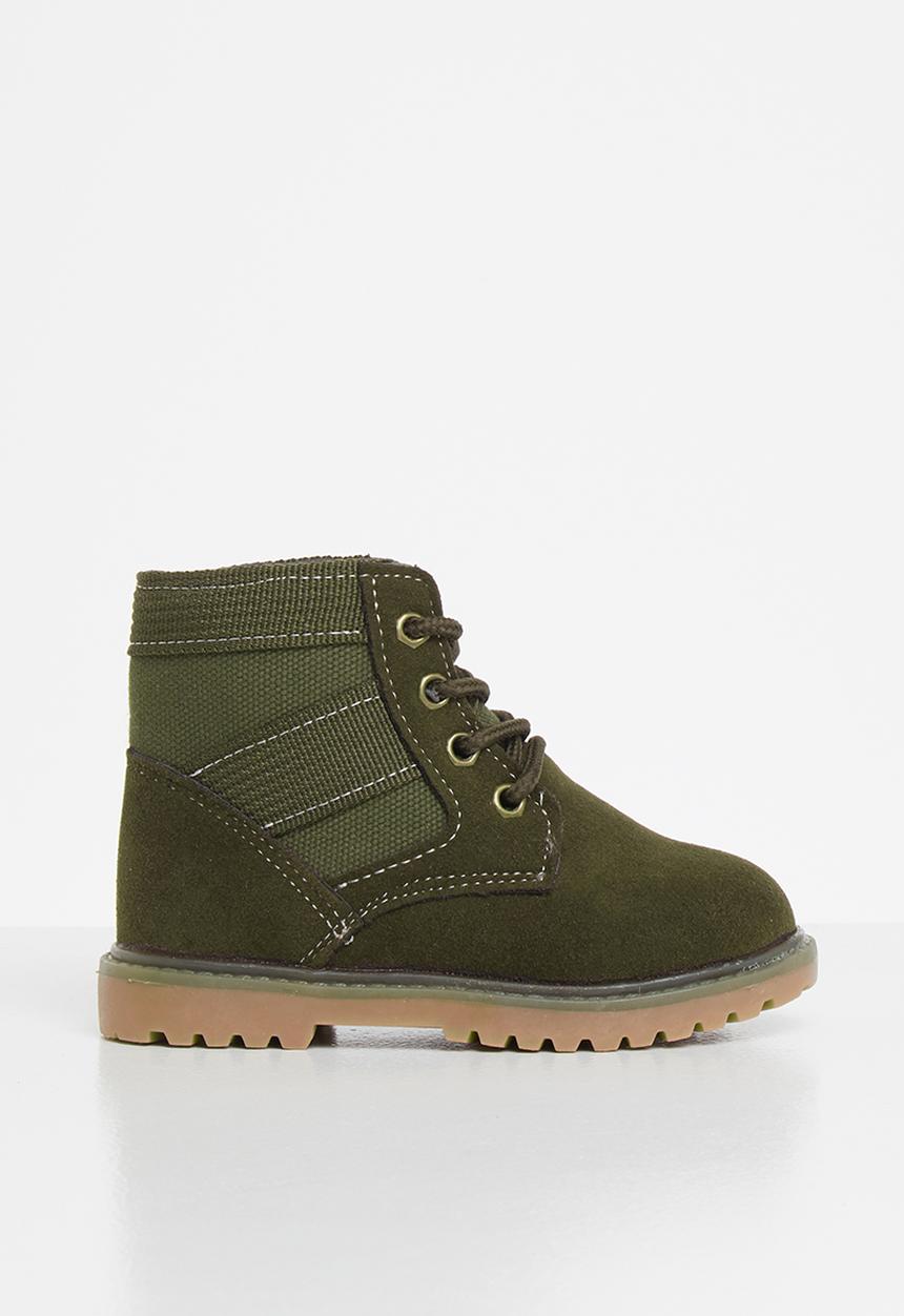 Pop Candy - Boys hi-cut boots - khaki