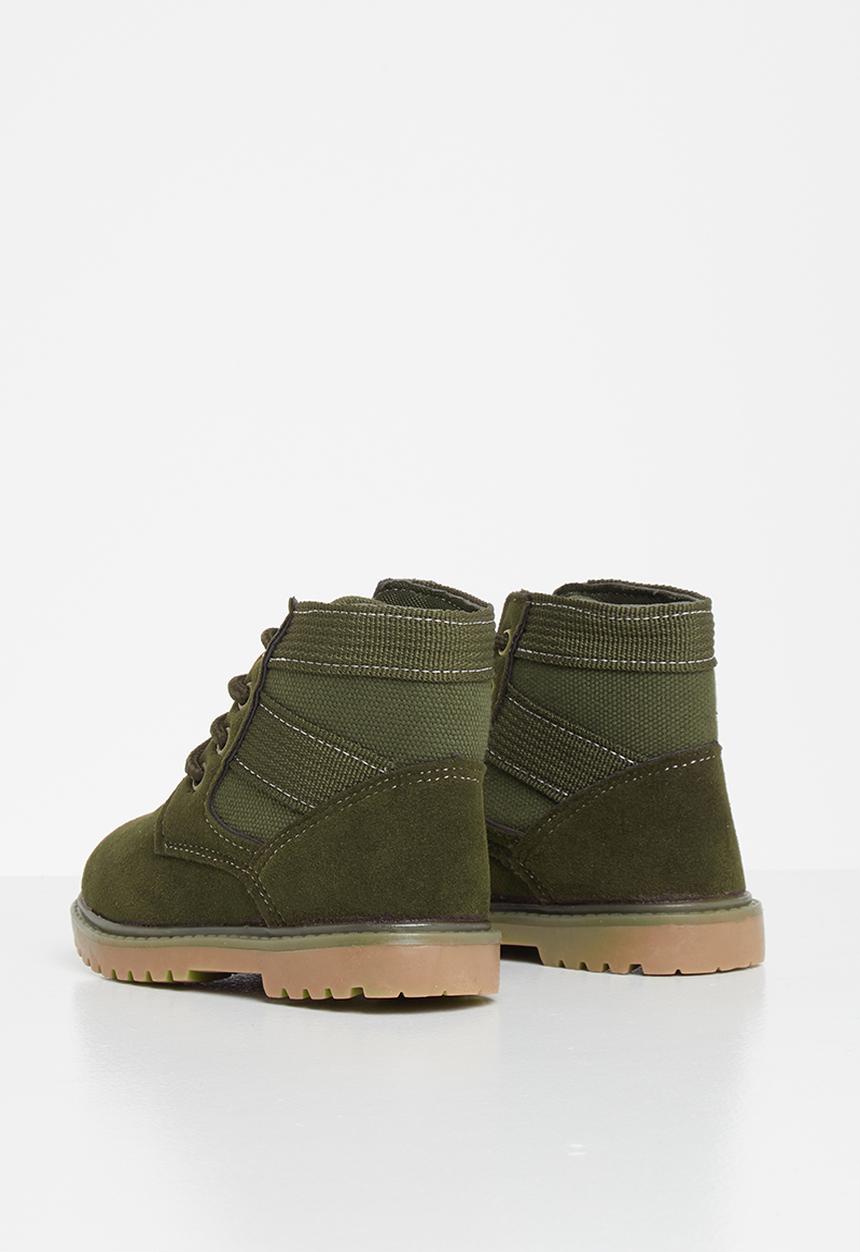 Pop Candy - Boys hi-cut boots - khaki