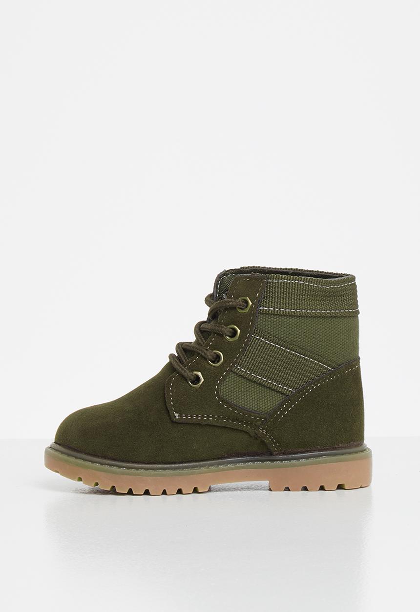 Pop Candy - Boys hi-cut boots - khaki