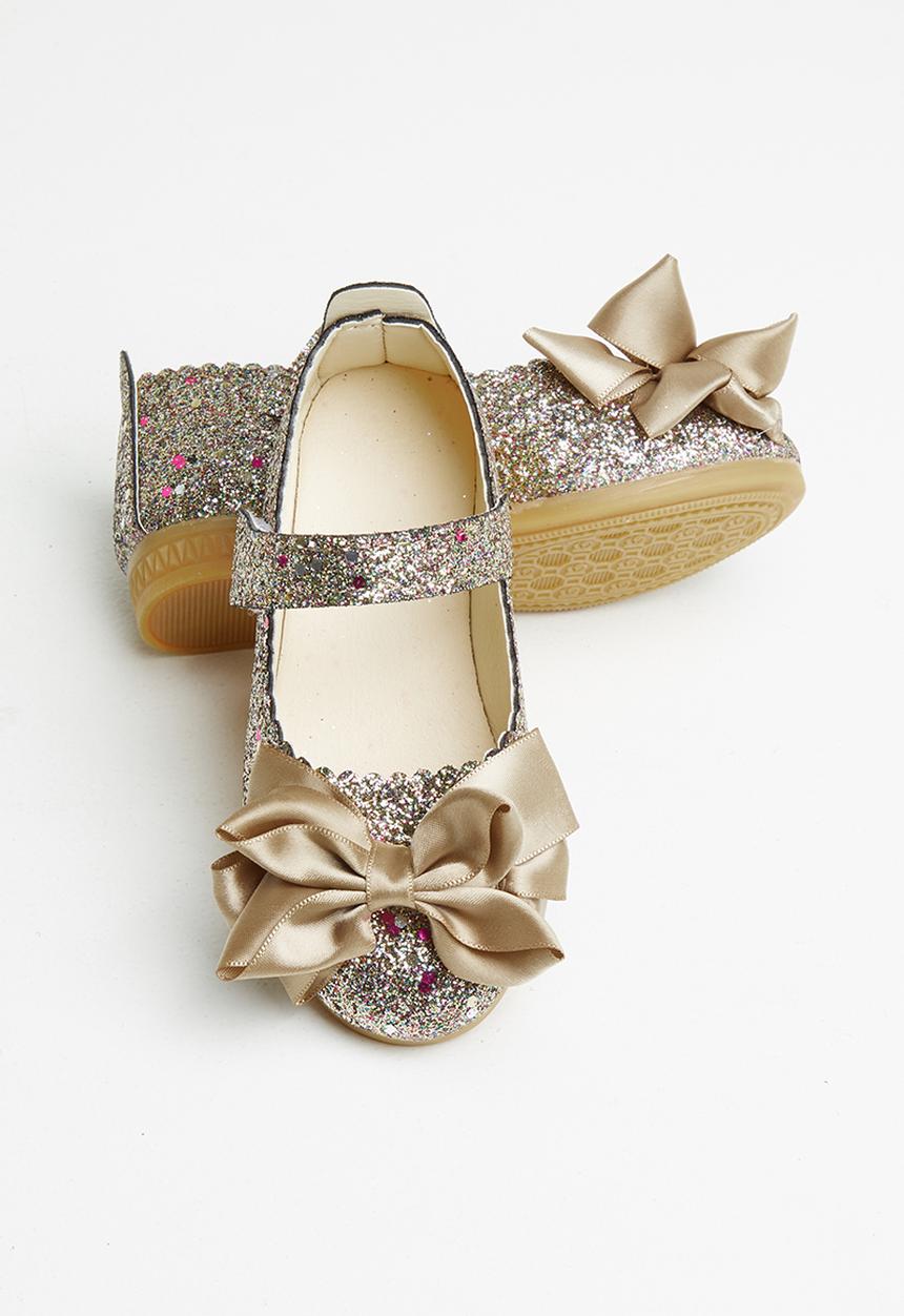 Pop Candy - Girls glitter pumps - gold