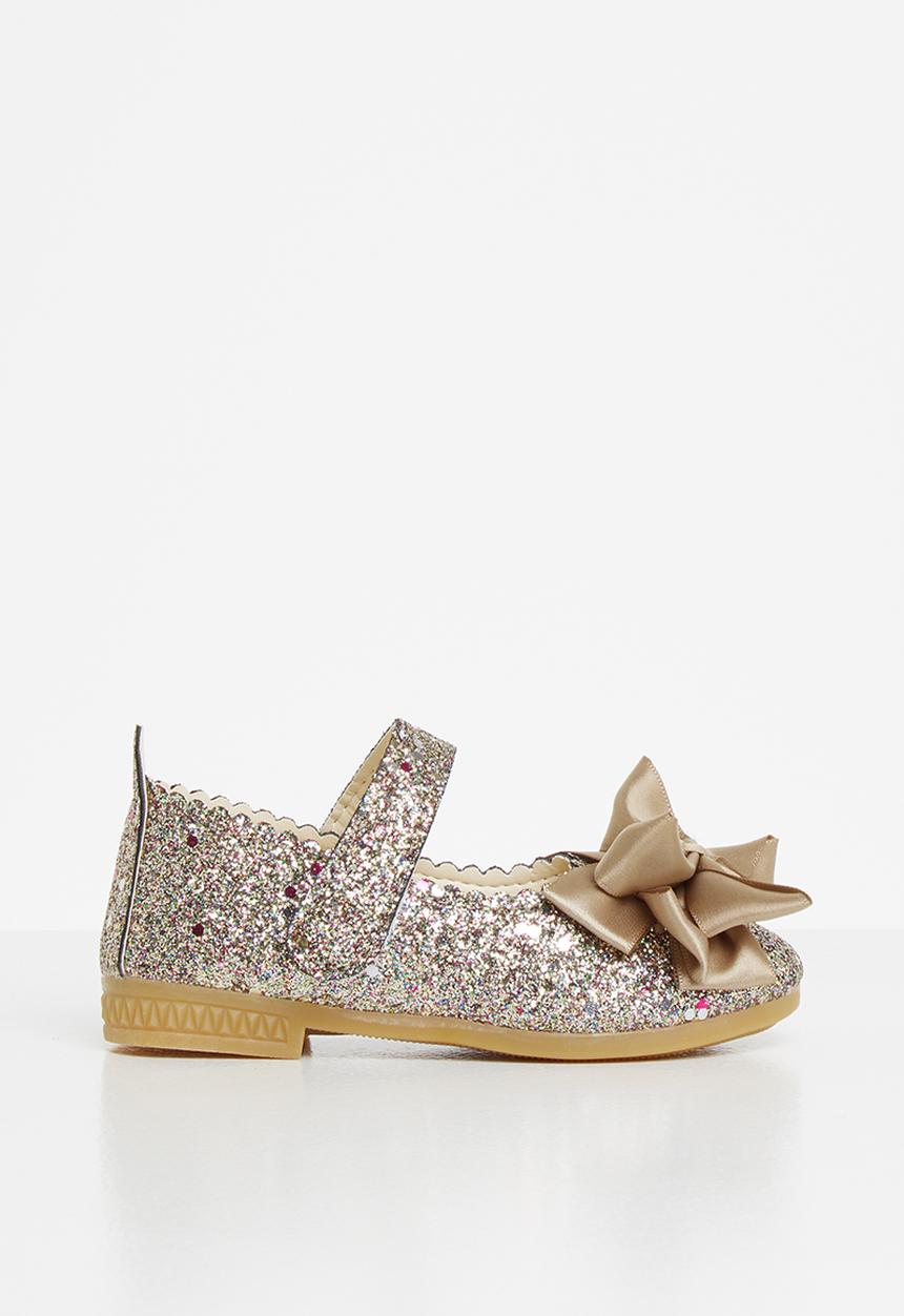 Pop Candy - Girls glitter pumps - gold