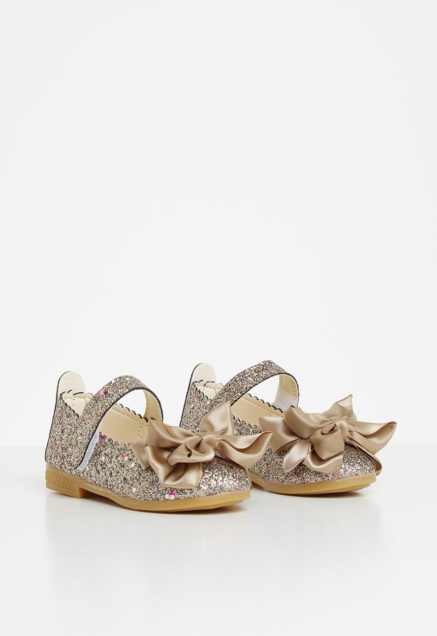 Pop Candy - Girls glitter pumps - gold
