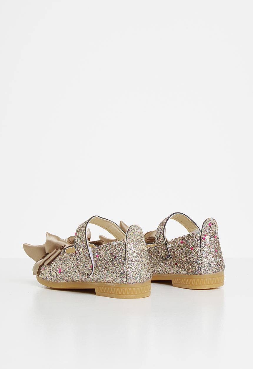 Pop Candy - Girls glitter pumps - gold