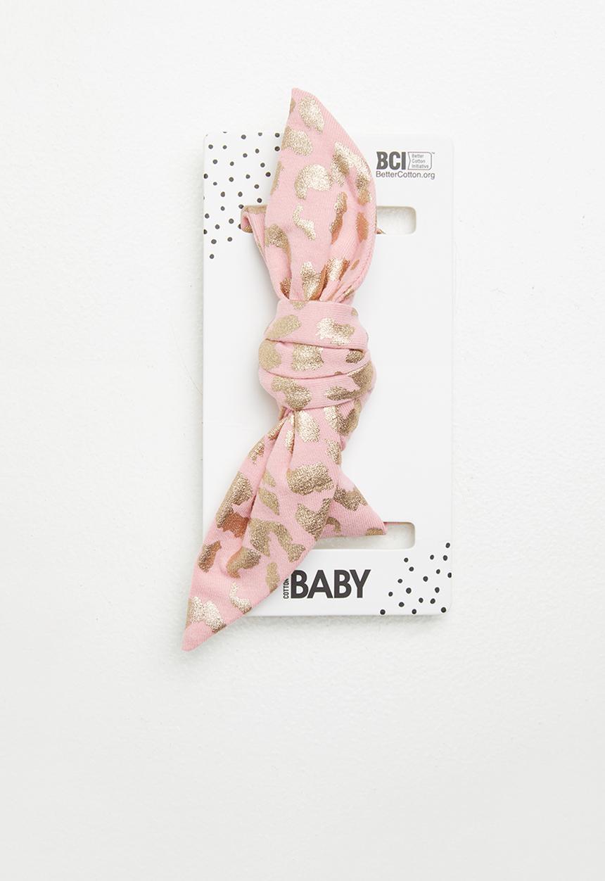 Cotton On - The tie headband - pink & gold 