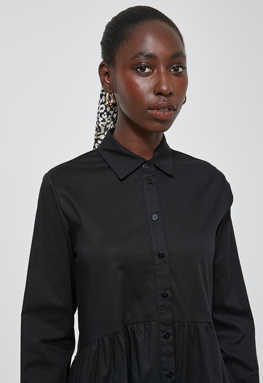 Superbalist - Babydoll shirt dress - black