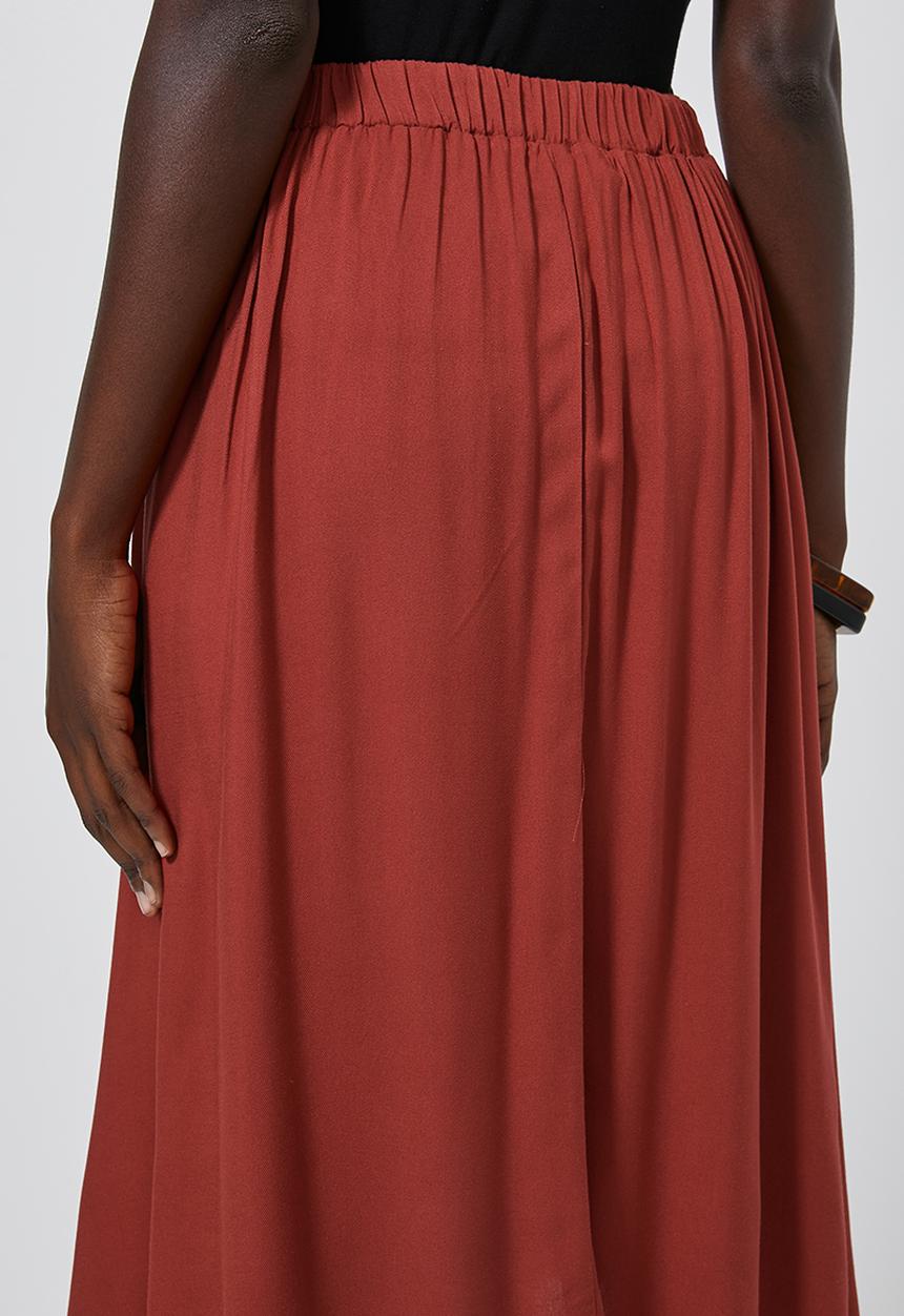 Superbalist - Inverted pleat midi skirt - red