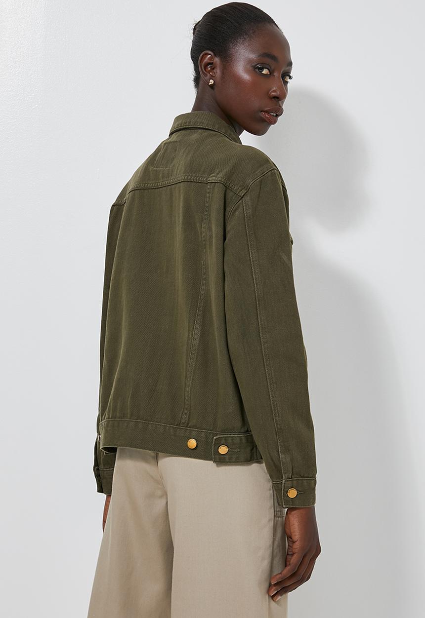 Superbalist - Denim trucker jacket - khaki