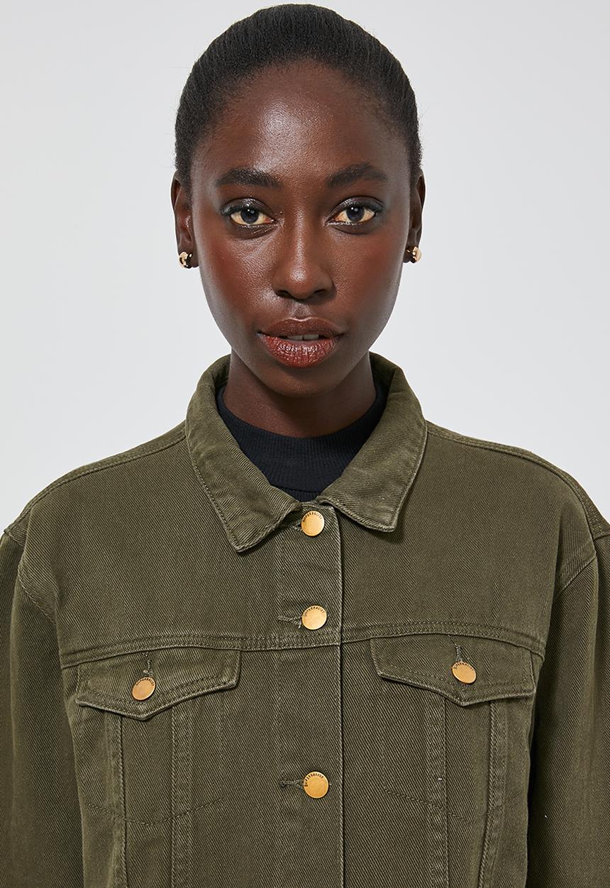 Superbalist - Denim trucker jacket - khaki