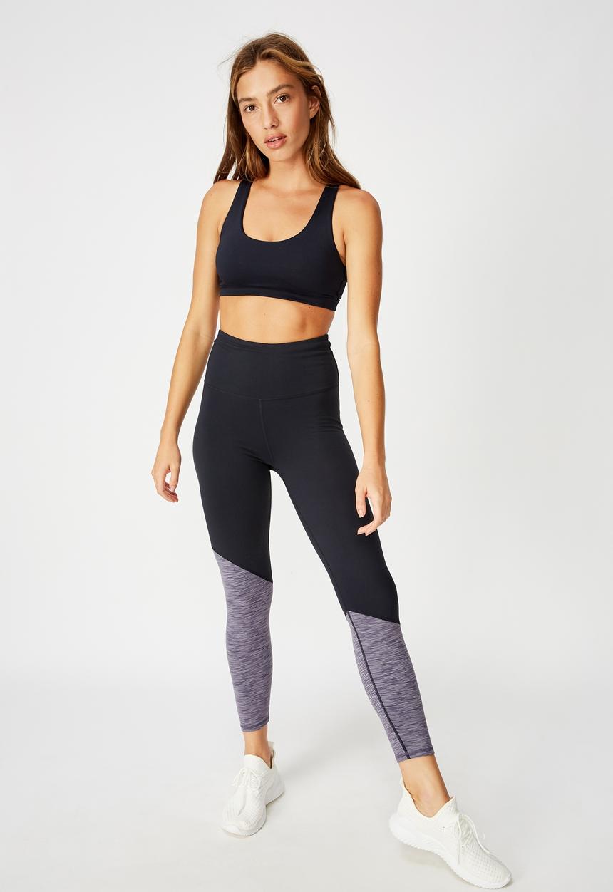 Cotton On - Strappy sports crop - navy
